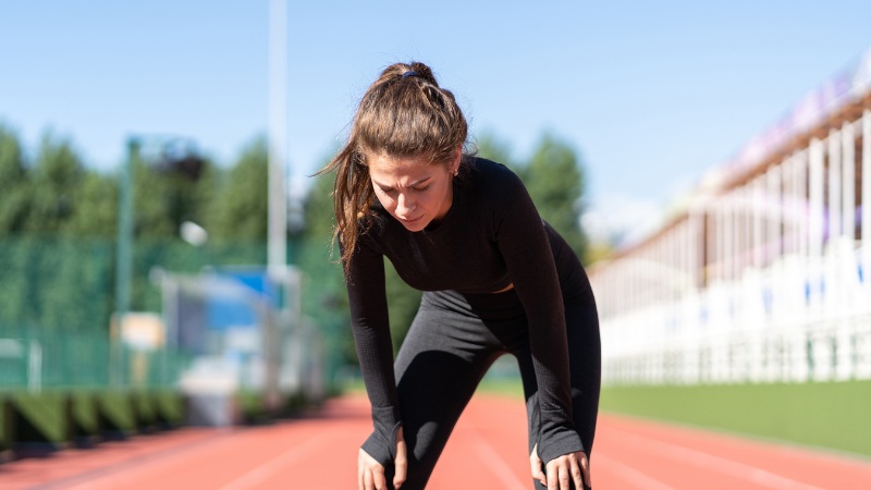 Une sportive qui a des émotions polarisées