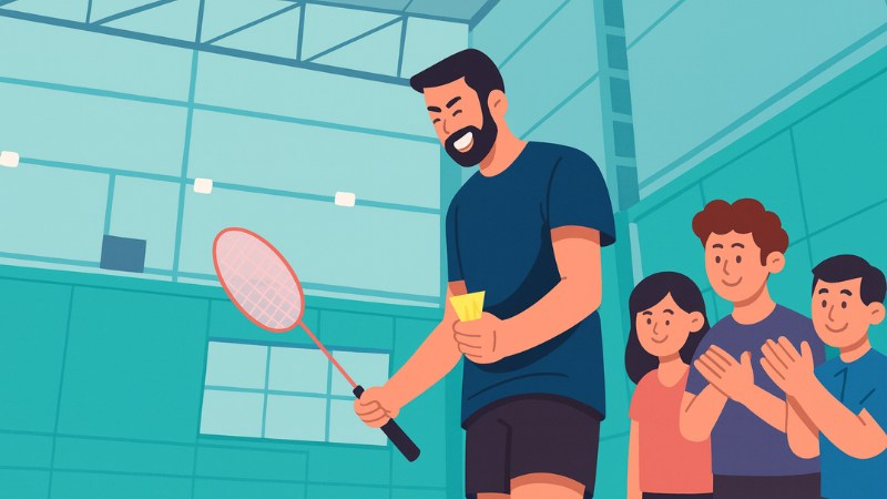 Un joueur de badminton performant grâce à la Dépolarisation® mentale