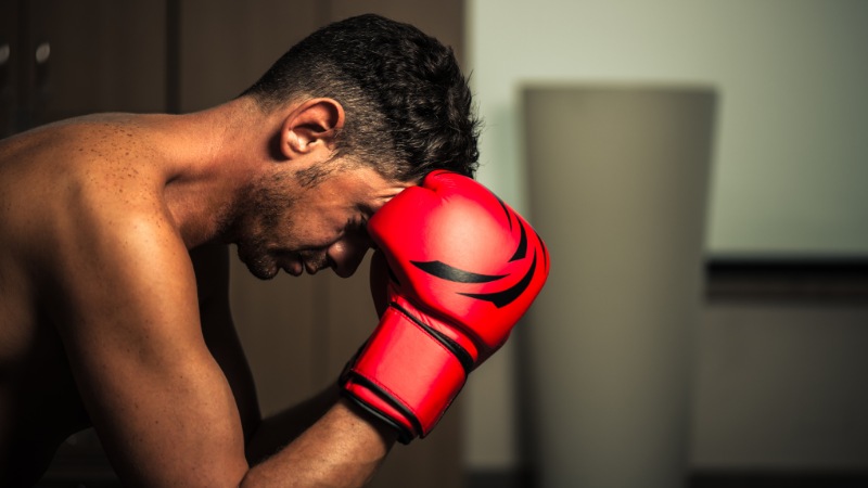 Un boxeur pas encore dépolarisé qui vient de subir une défaite